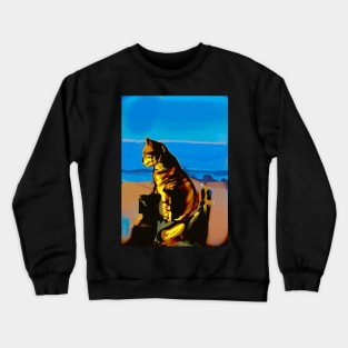 Cat at the beach Crewneck Sweatshirt